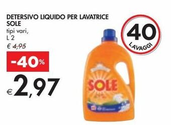 Bennet Detersivo liquido per lavatrice sole offerta