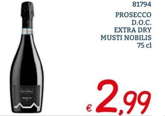 Zona Prosecco D.O.C. Extra Dry Musti Nobilis 75 cl offerta