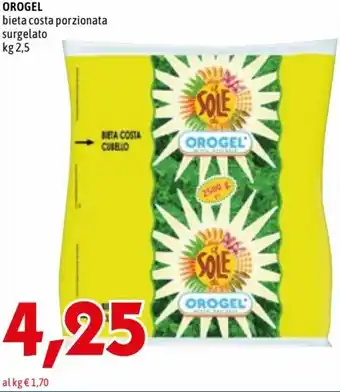 MEGA Orogel Bieta costa porzionata surgelato 2,5 kg offerta