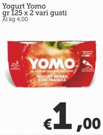 Yomo Yogurt 125 gr x 2 vari gusti