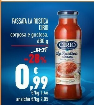 Conad Cirio Passata di pomodoro offerta