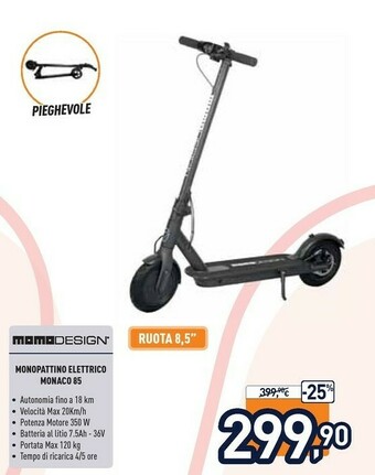Momo Design Monopattino Elettrico Monaco 85