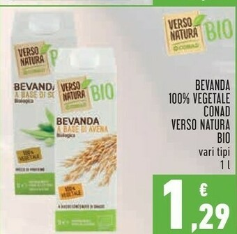 Conad Conad - Bevanda A Base Di Avena Biologica 100% Vegetale Verso Natura 1000 G(ml) offerta