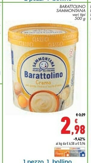Conad Sammontana Barattolino Crema 500 G(ml) offerta