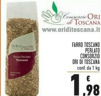 Conad Consorzio ori di toscana Farro Toscano Perlato 1000 G(ml) offerta