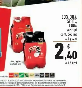Conad Sprite Coca cola zero offerta