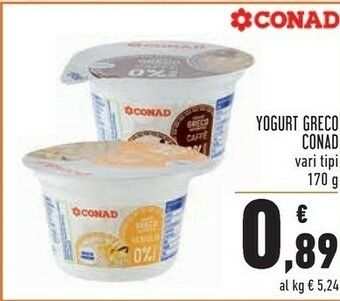 Conad Yogurt greco offerta