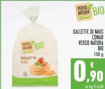 Conad Natura bio Gallette di mais offerta