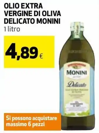 Coop Monini Olio Extra Vergine di Oliva Delicato 1 litro offerta