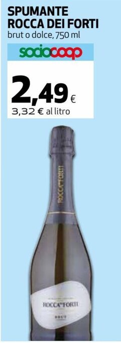 Coop Spumante Rocca dei Forti 750 ml offerta