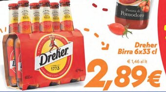 Iper Super Conveniente Dreher Birra 6x33 cl offerta