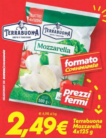 Iper Super Conveniente Terrabuona Mozzarella 4x125 g offerta