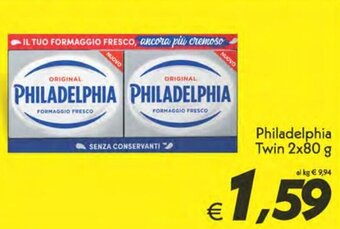 Iper Super Conveniente Philadelphia Twin 2x80 g offerta