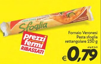 Iper Super Conveniente Fornaio Veronesi Pasta sfoglia rettangolare 230 g offerta