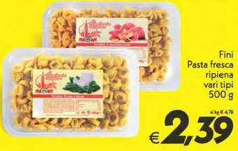 Iper Super Conveniente Fini Pasta fresca ripiena vari tipi 500 g offerta