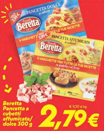 Iper Super Conveniente Beretta Pancetta a cubetti affumicata/dolce 300 g offerta