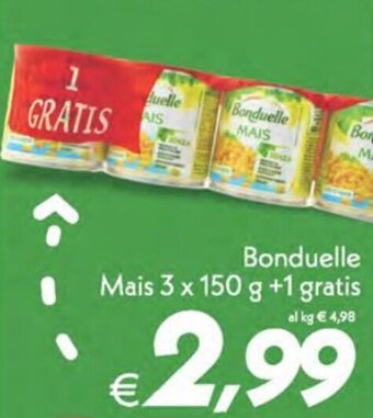 Iper Super Conveniente Bonduelle Mais 3 x 150 g + 1 gratis offerta