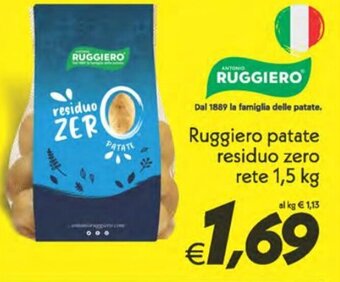 Iper Super Conveniente Ruggiero patate residuo zero rete 1,5 kg offerta