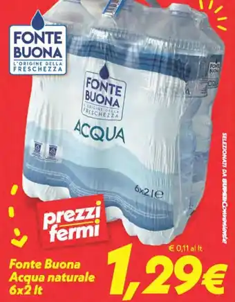 Iper Super Conveniente Fonte Buona Acqua naturale 6x2 lt offerta