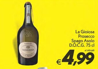 Iper Super Conveniente La Gioiosa Prosecco Spago Asolo D.O.C.G. 75 cl offerta
