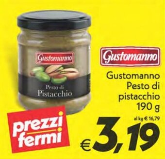 Iper Super Conveniente Gustomanno Pesto di pistacchio 190 g offerta