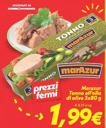 Iper Super Conveniente Marazur Tonno all'olio di oliva 3x80 g offerta