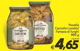 Iper Super Conveniente Novella Carciofini conditi/Fantasia di funghi 980 g offerta