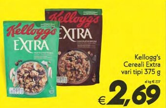Iper Super Conveniente Kellogg's Cereali Extra vari tipi 375 g offerta