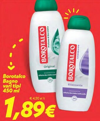 Borotalco Bagno vari tipi 450 ml