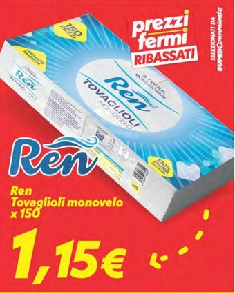 Iper Super Conveniente Ren Tovaglioli monovelo x 150 offerta