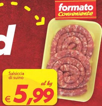 Iper Super Conveniente Salsiccia di suino offerta