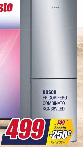 Trony Bosch Frigorifero combinato KGN36VLED offerta