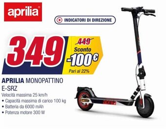 Trony Aprilia Monopattino E-SRZ offerta