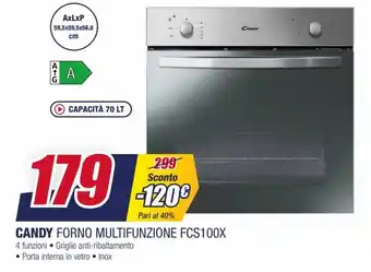 Trony Candy Forno Multifunzione FCS100X offerta