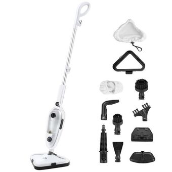 Scopa a vapore elettrica potenza 1330w con serbatoio 450 ml e 11 accessori