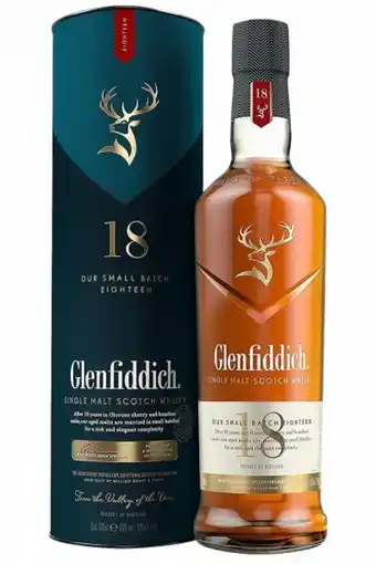 Glenfiddich single malt scotch whisky 18 years old 70cl (astucciato)