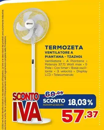 Termozeta ventilatore a piantana - tzazh01