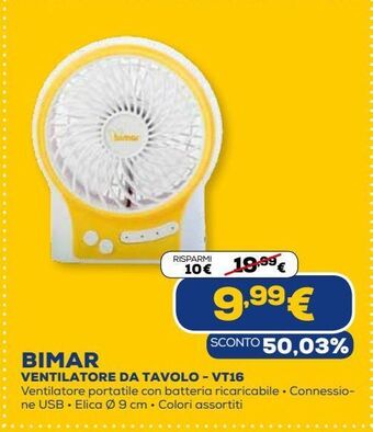 Euronics Bimar ventilatore da tavolo - vt16 offerta