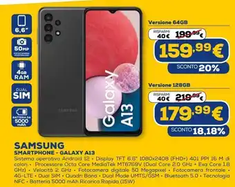 Euronics Samsung smartphone — galaxy a13 64 gb offerta