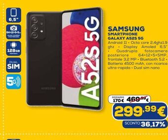 Euronics Samsung smartphone galaxy a52s 5g offerta