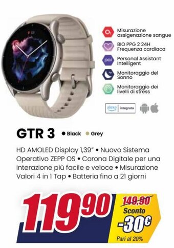 Trony amazfit GTR 3 offerta