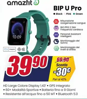 Trony Amazfit Bip U Pro offerta