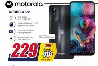 Trony motorola G52 offerta