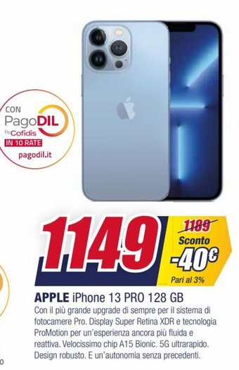 Trony Apple iPhone 13 Pro 128 GB offerta
