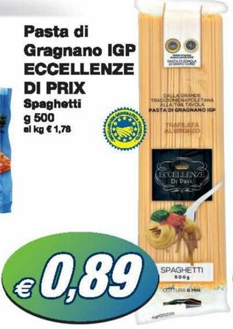 Prix Quality Eccellenze di Prix Pasta di Gragnano IGP 500 g offerta