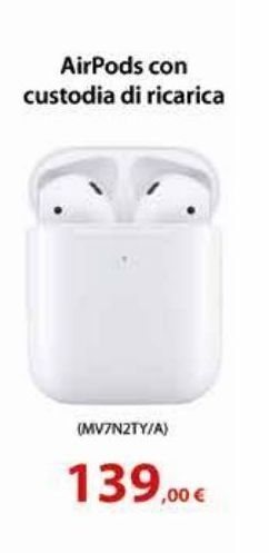 Euronics Airpods con custodia di ricarica offerta
