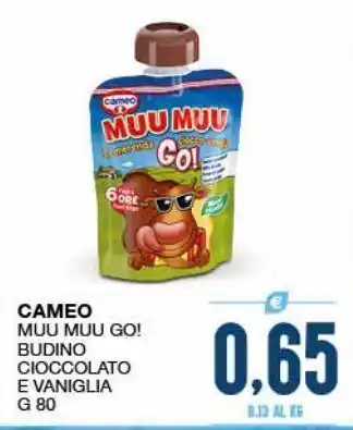 SeBón Supermercati Budino cioccolato e vaniglia muu muu go! cameo offerta