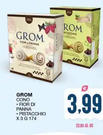 Cono fior di panna / pistacchio grom