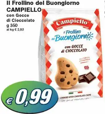 Prix Quality Campiello ll Frollino del Buongiorno con Gocce di Cioccolato 350 g offerta