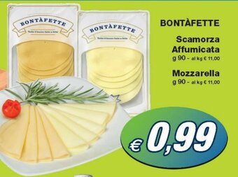 Prix Quality Bontàfette Scamorza Affumicata 90 g/Mozzarella 90 g offerta